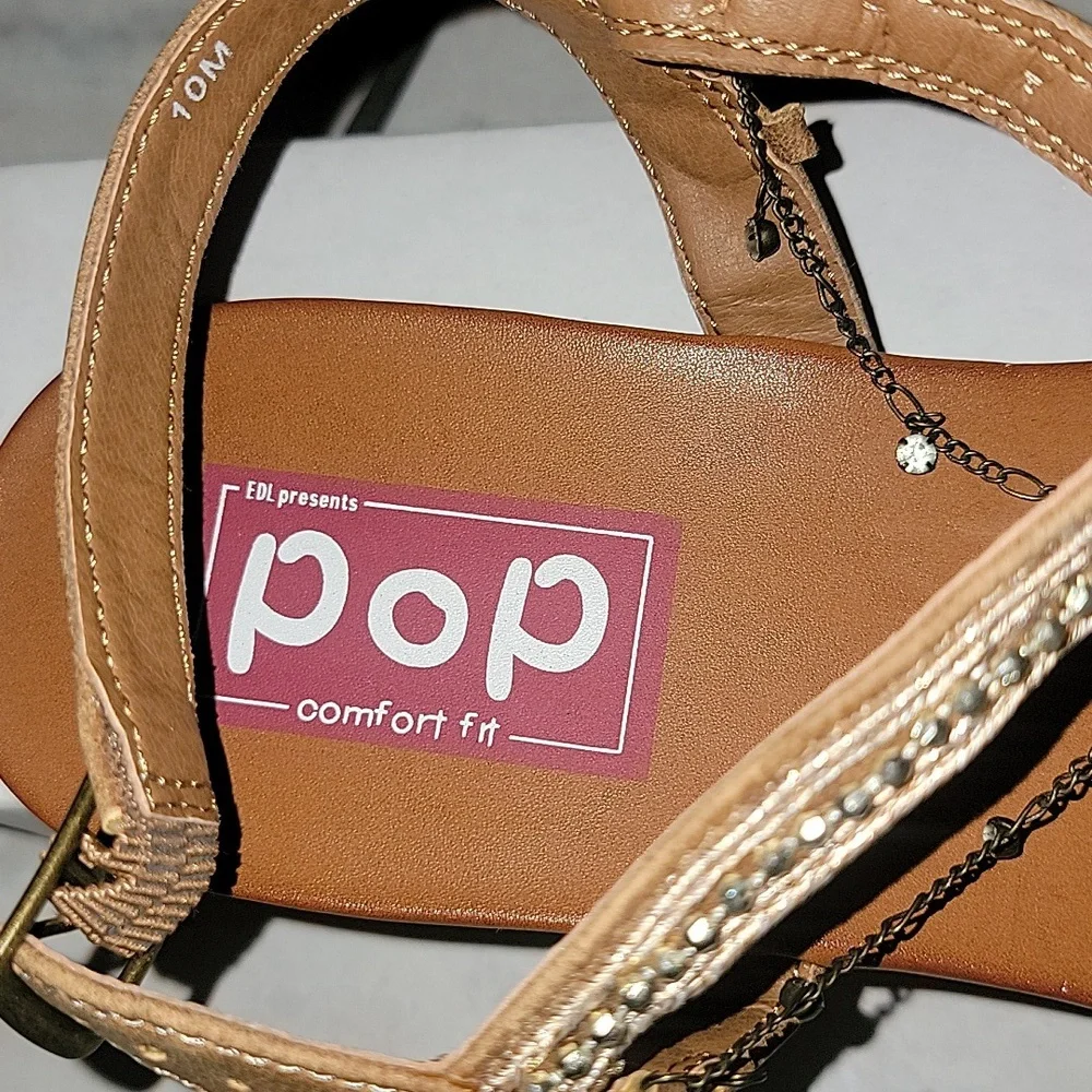 DECORATED T-STRAP SANDALS - Picture 4 of 4